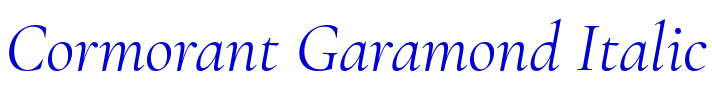 Cormorant Garamond Italic fuente